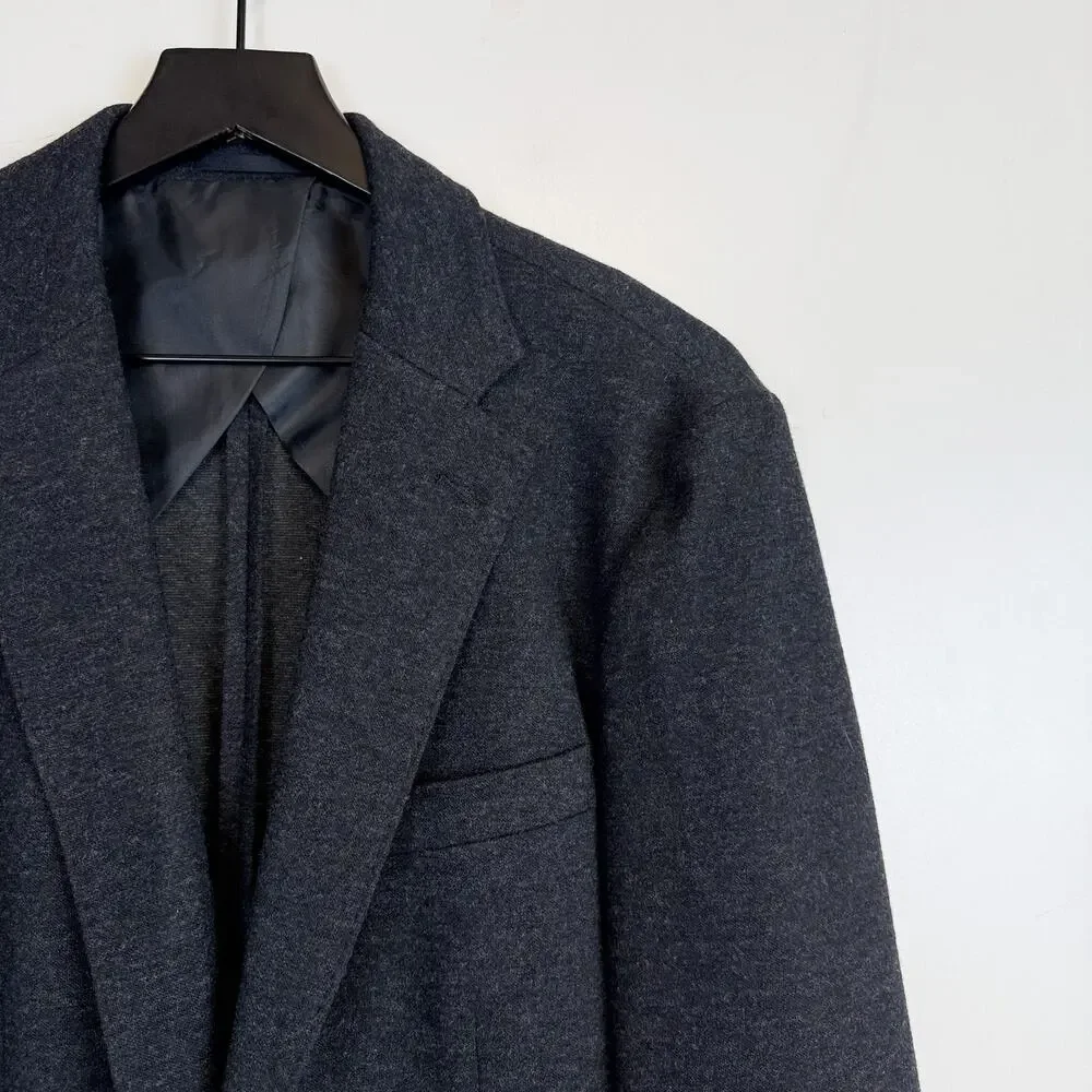 J.Crew Slim Fit Knit Suit Jacket in wool-cotton Charcoal Gray - M